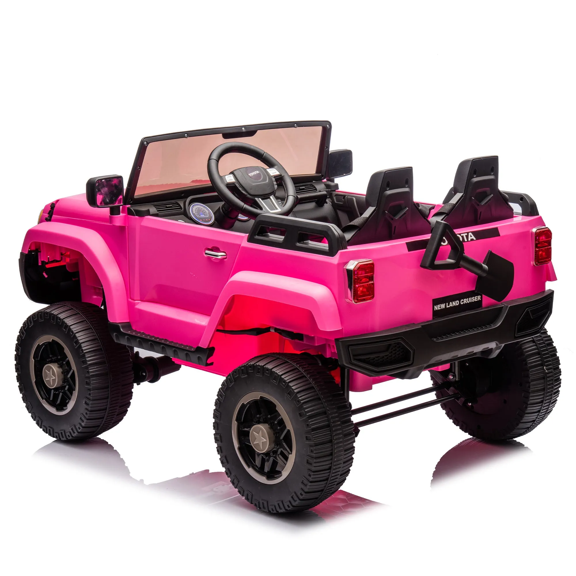 Toyota LC250 24V Two-Seater Kids Ride-On Car with Remote Control - Pink