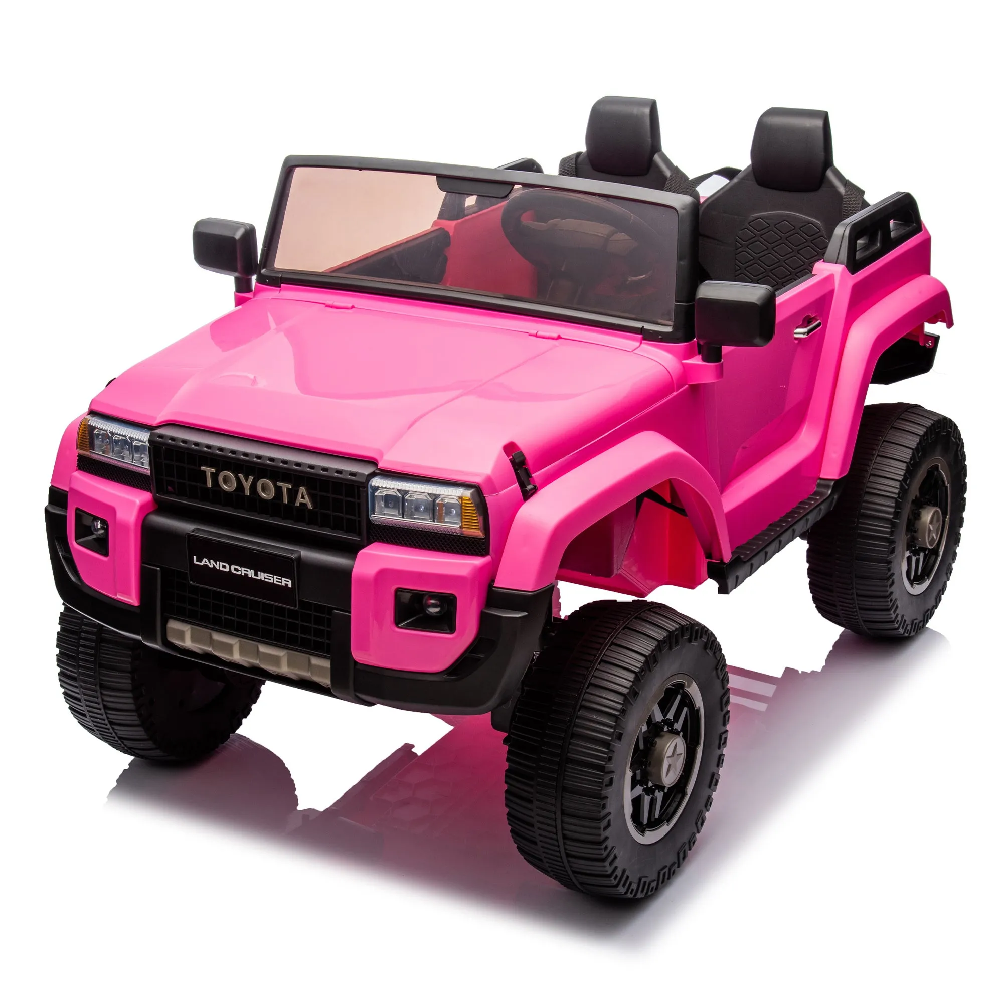 Toyota LC250 24V Two-Seater Kids Ride-On Car with Remote Control - Pink