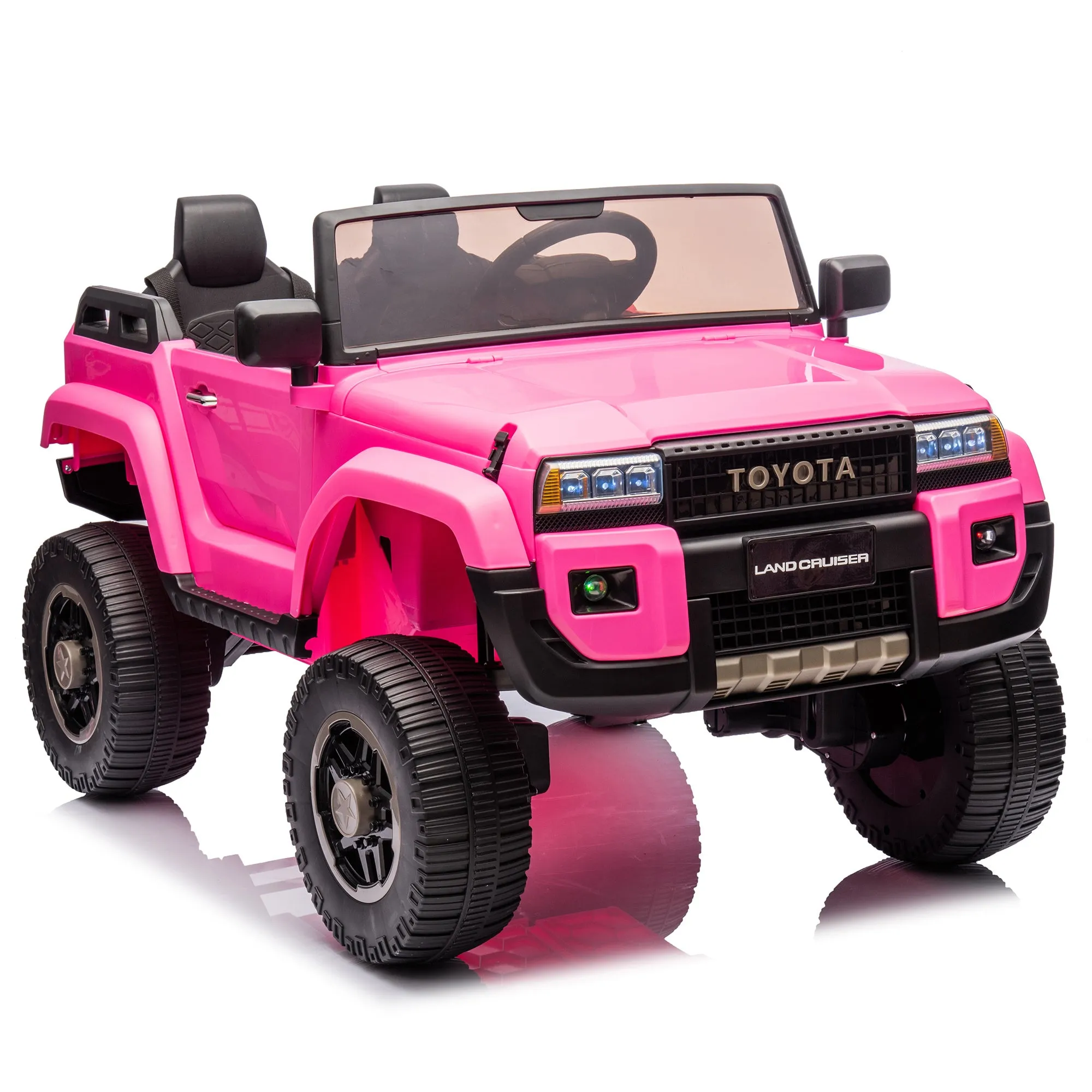 Toyota LC250 24V Two-Seater Kids Ride-On Car with Remote Control - Pink