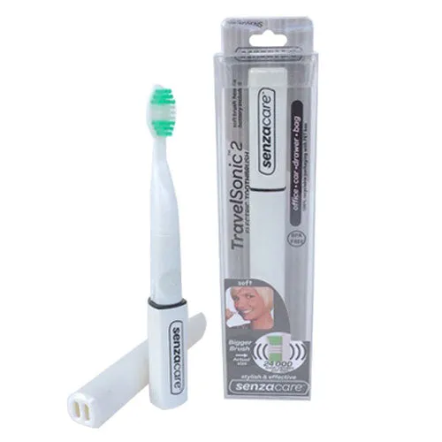 TravelSonic 2 Toothbrush White 1 Count By Senzacare