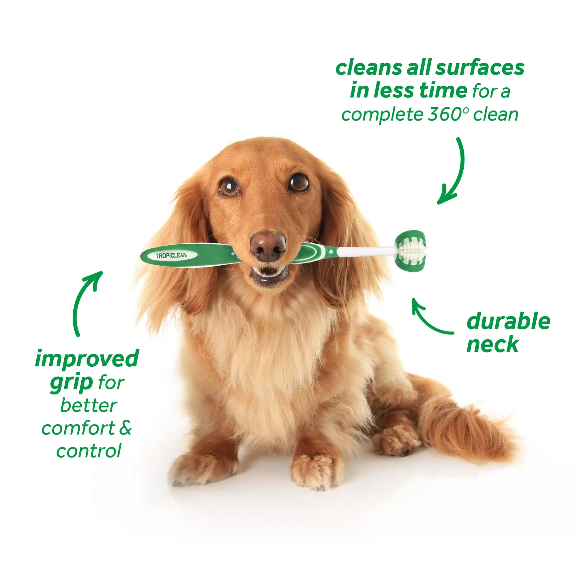 Tropiclean Fresh Breath Triple Flex Toothbrush for Small Dogs