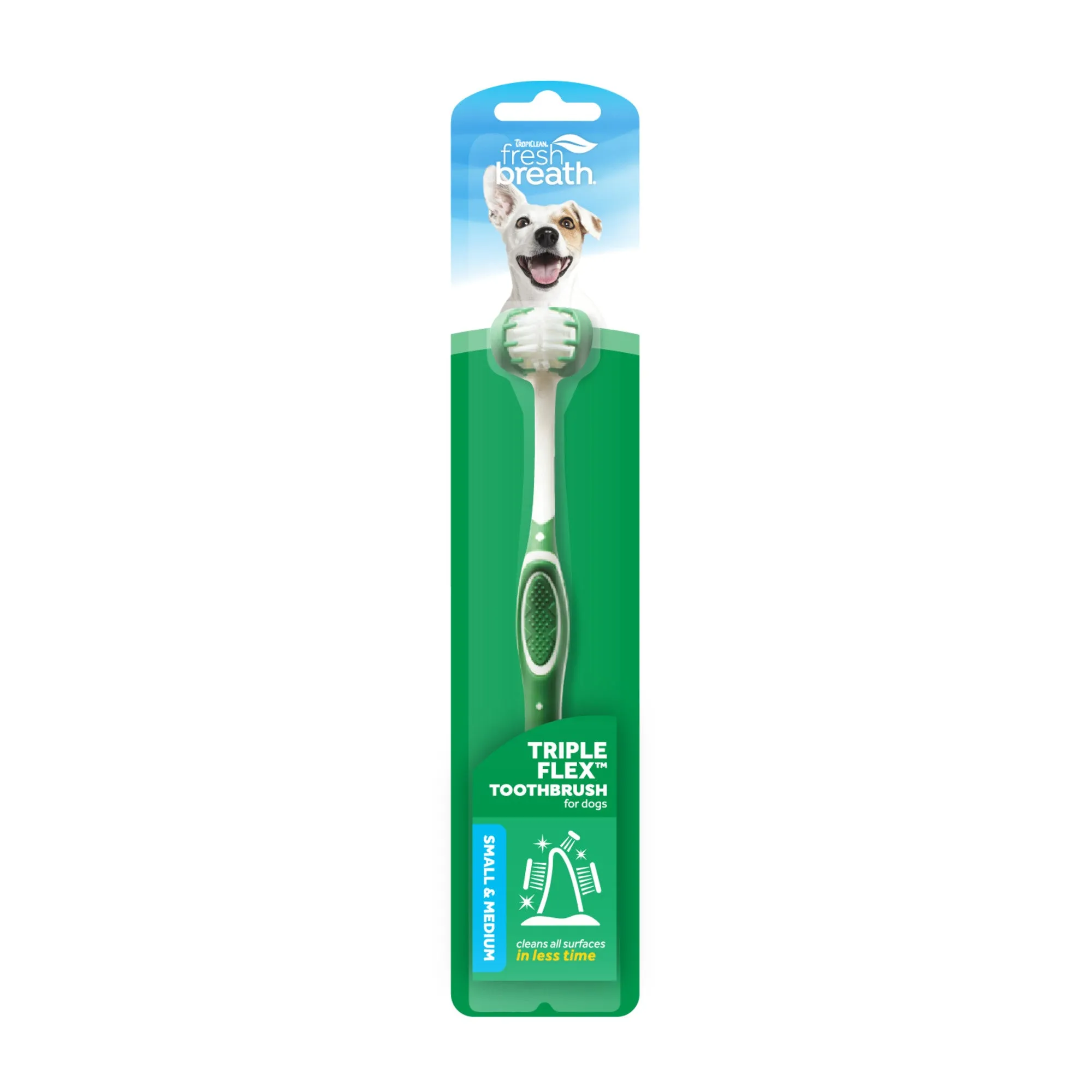 Tropiclean Fresh Breath Tripleflex Toothbrush For Dogs