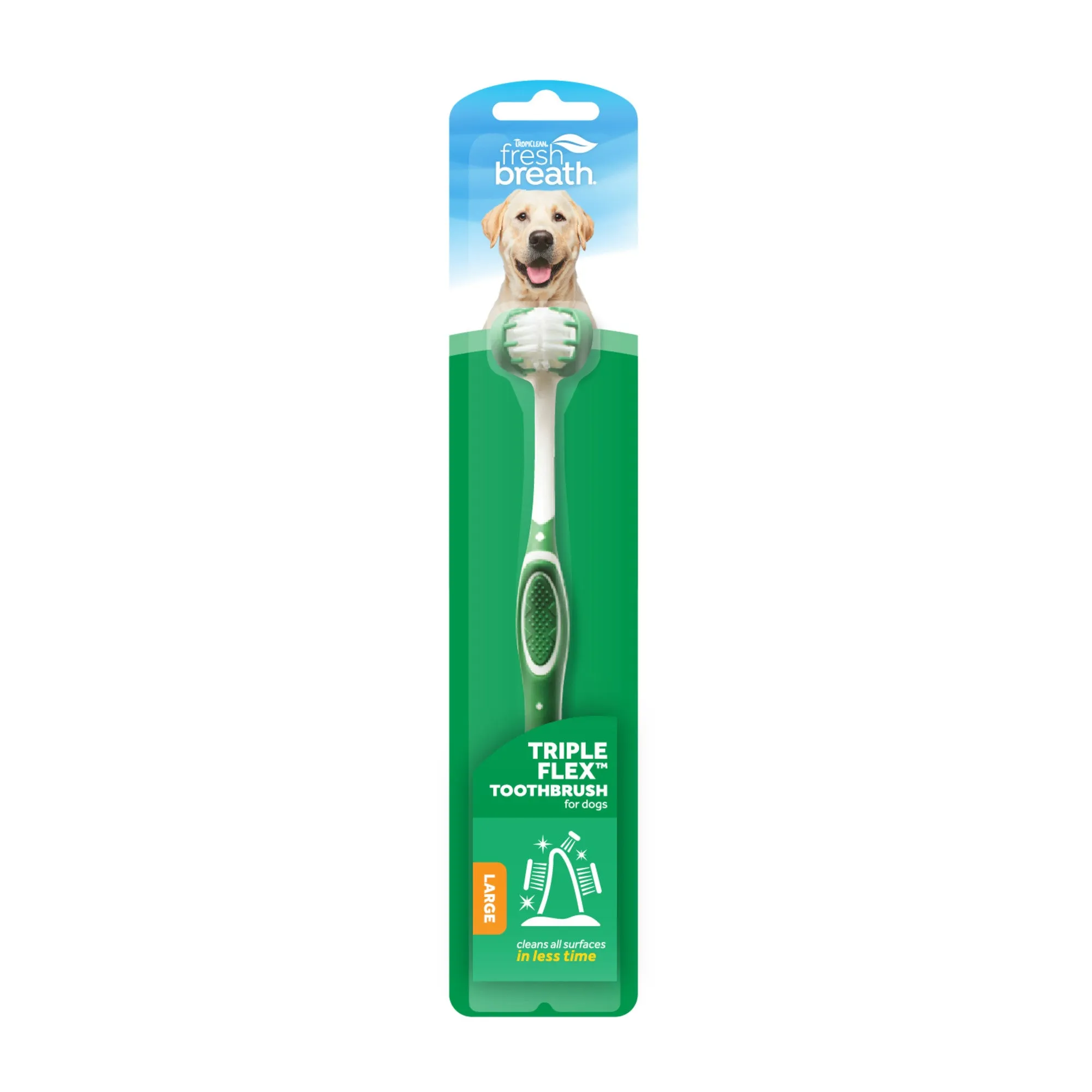 Tropiclean Fresh Breath Tripleflex Toothbrush For Dogs