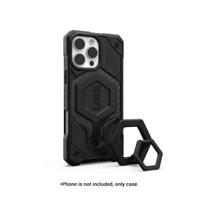 UAG Monarch Pro Magsafe Bundle - Carbon Fiber Case   Black Ring Stand for iPhone 16 Pro Max