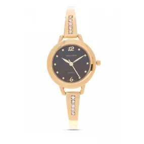 Valentino 20121980-BLACK DIAL - GOLD FASHION METAL - ALLOY Watch For Women