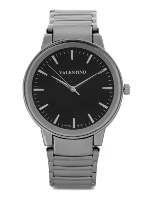 Valentino 20122356-BLACK DIAL Stainless Steel Strap Analog Watch for Men