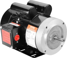 Vevor 1.5HP Electric Motor 1725 RPM CW/CCW Rotation 5/8" Keyed Shaft Single Phase AC115V/230V New