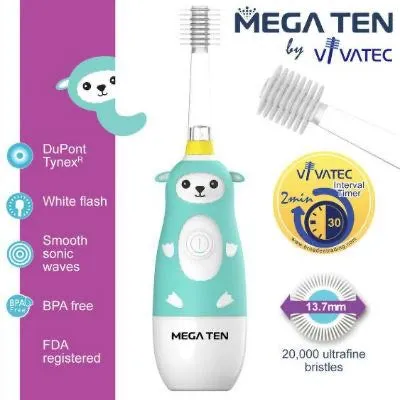 Vivatec Mega Ten Kids Sonic Toothbrush