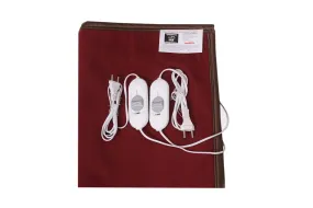 WARMTH WEB Bed Warmer Electric Under Blanket Double Bed (2 Years Warranty, Polar Fleece, Maroon, 60x60 inches)