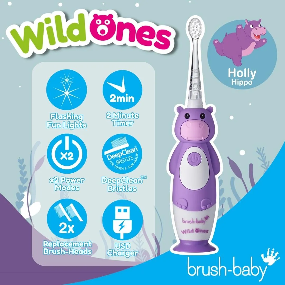 WildOnes™ Hippo Kids Electric Rechargeable Toothbrush