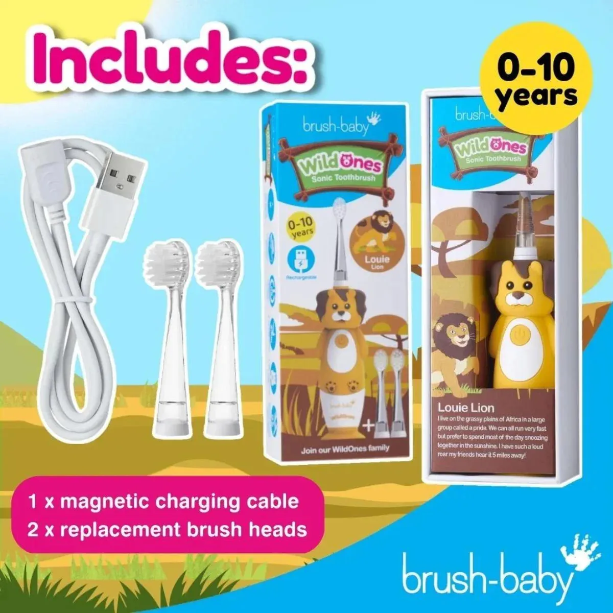 WildOnes™ Lion Kids Electric Rechargeable Toothbrush