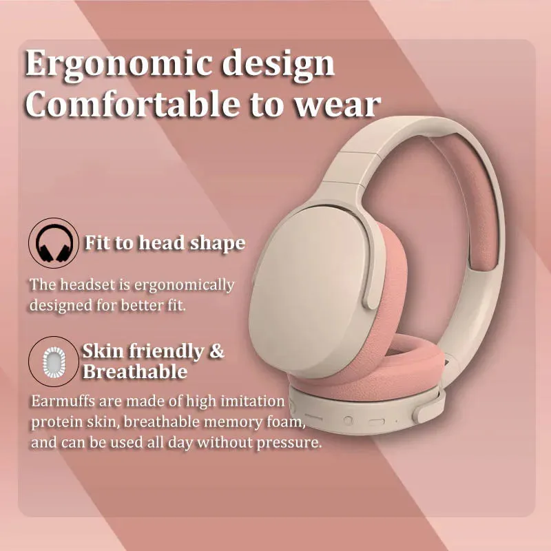 Wireless Bluetooth 5.0 Foldable Sport Headset with Noise Reduction