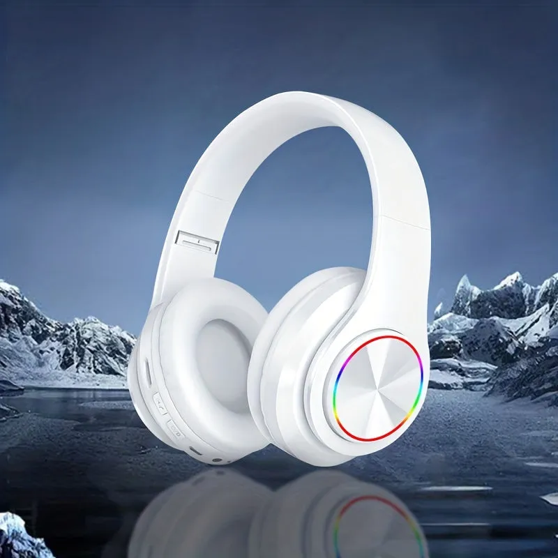 Wireless Headphones for TV Colorful LED Lights Wired For Tablet, PC & Travel