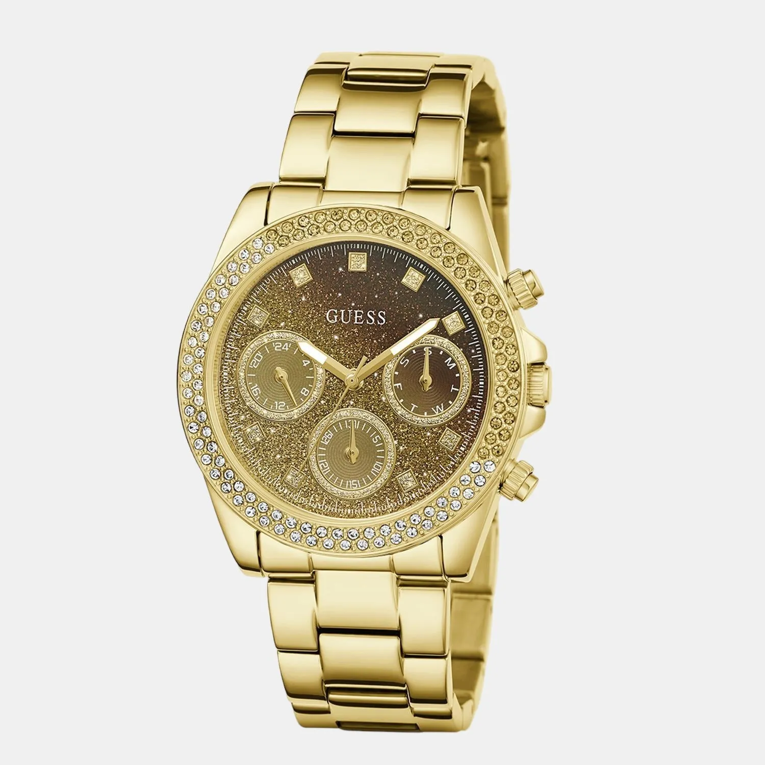 Women Gold Stainless Steel Chronograph Watch GW0483L2