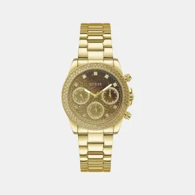 Women Gold Stainless Steel Chronograph Watch GW0483L2