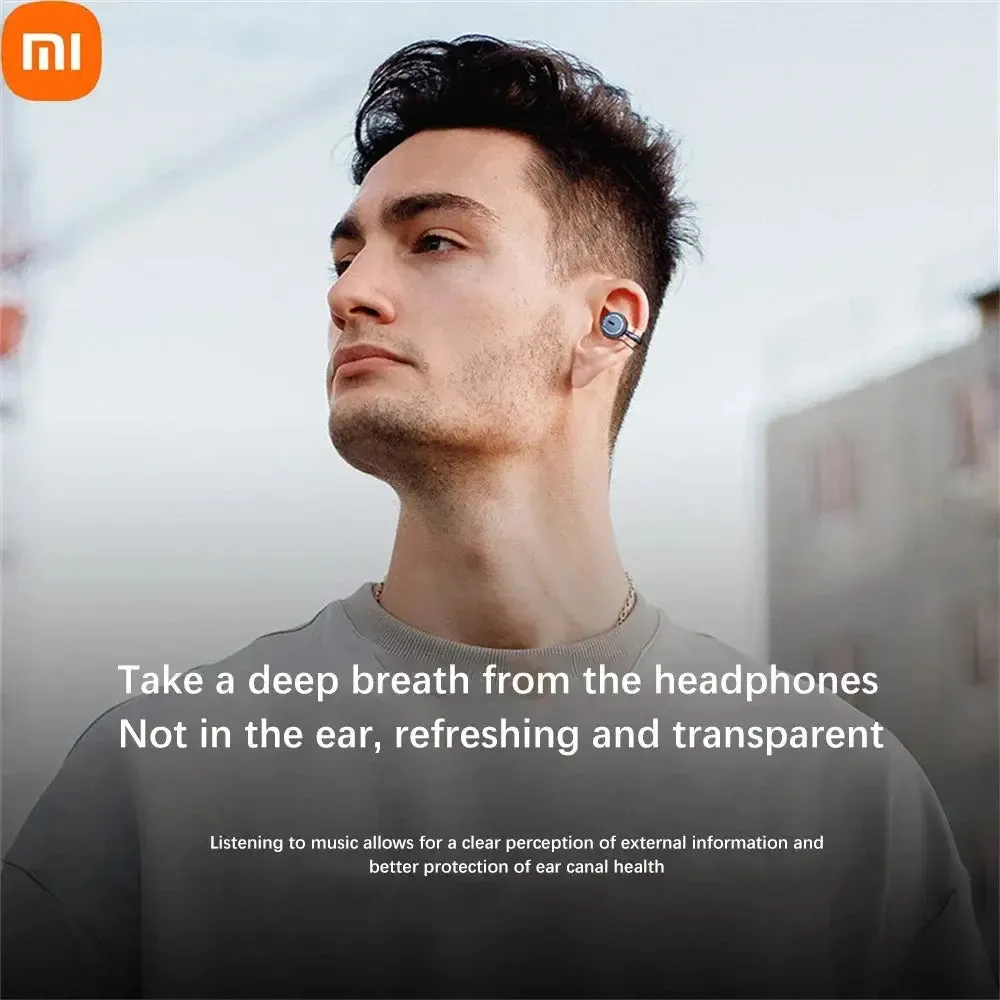 Xiaomi Bluetooth Headset 5.3 Headphones 360° ACS Sound Sports Earbuds with Microphone Ear Clip TWS Bone Conduction Headphones