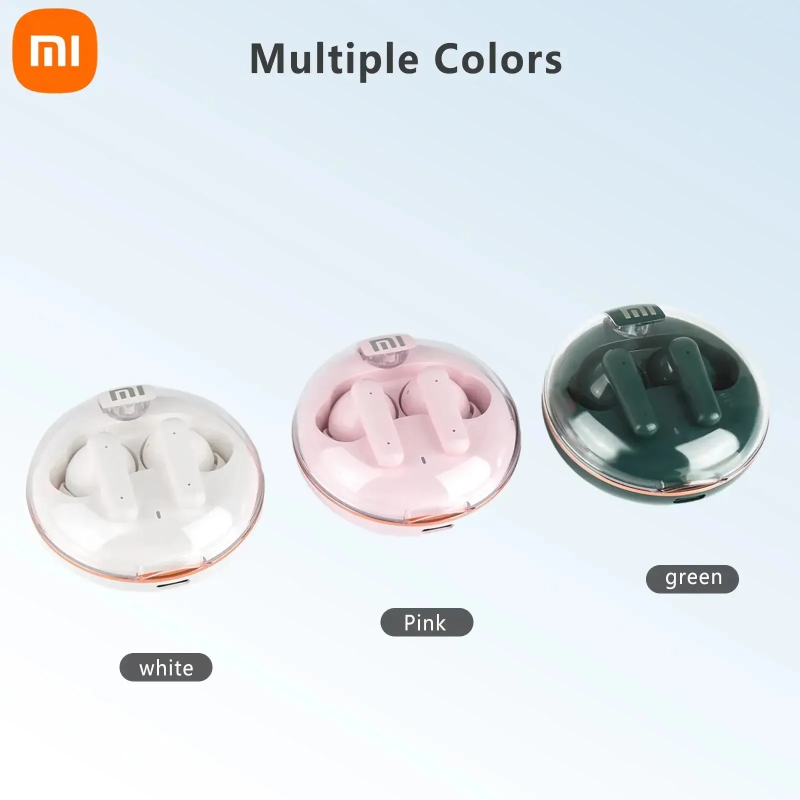 Xiaomi S100 Headphones Wireless Bluetooth HiFI Stereo Waterproof Noise Canceling Headphones with Transparent Charging Case