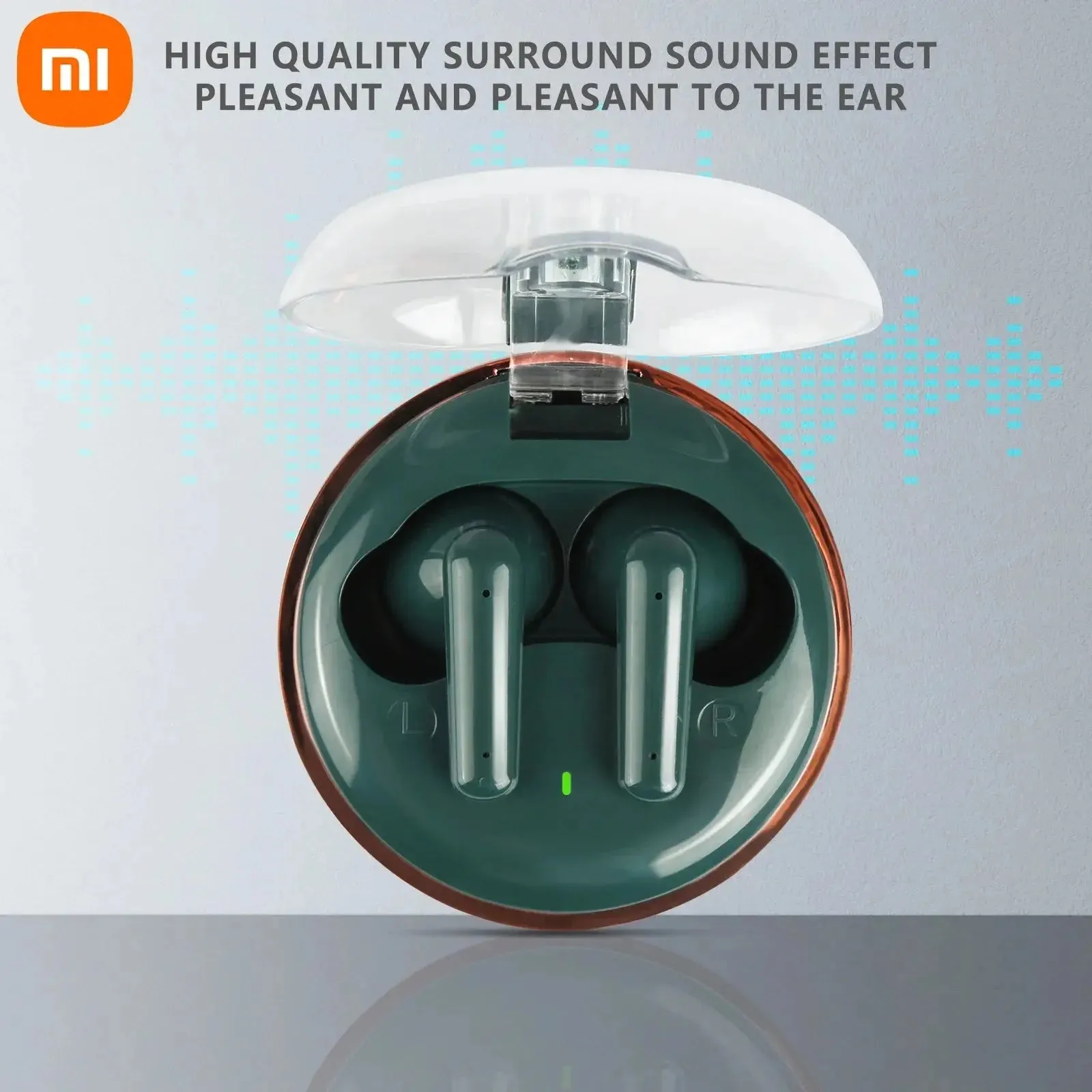 Xiaomi S100 Headphones Wireless Bluetooth HiFI Stereo Waterproof Noise Canceling Headphones with Transparent Charging Case