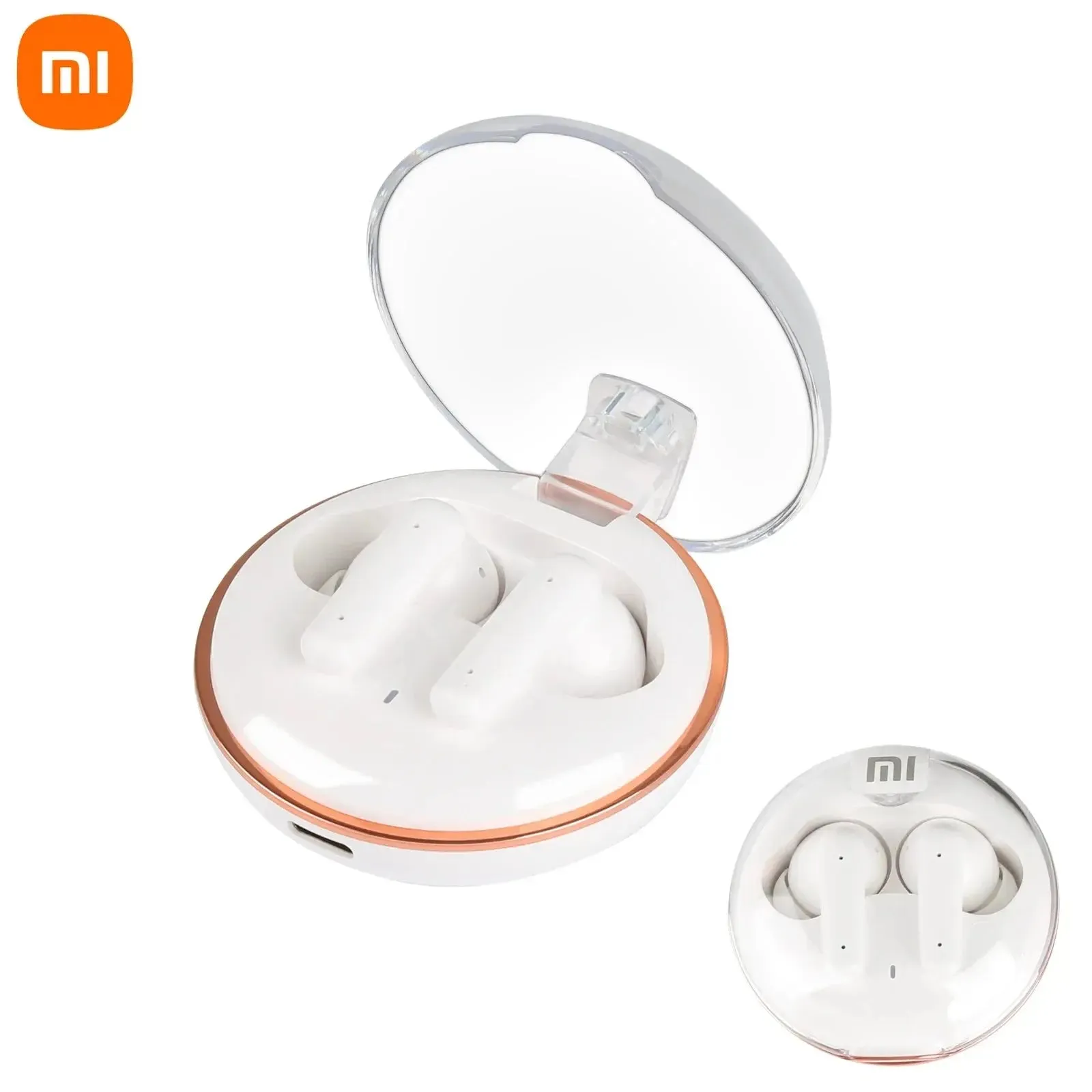 Xiaomi S100 Headphones Wireless Bluetooth HiFI Stereo Waterproof Noise Canceling Headphones with Transparent Charging Case