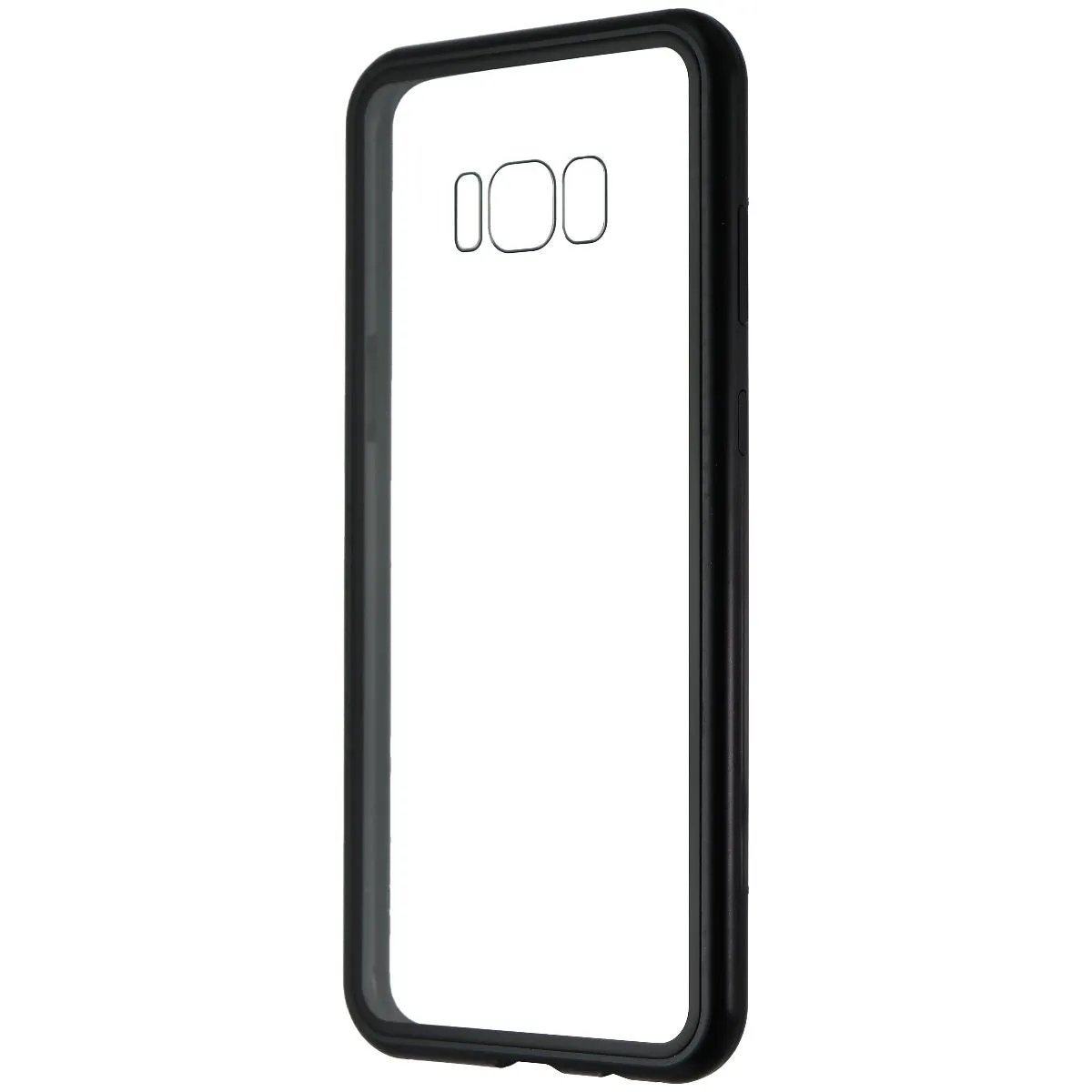 Zore Hybrid Glass Series Case for Samsung Galaxy S8 Plus - Clear/Black